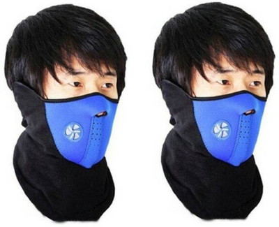 

mra fashion 03 Half Face Dust Proof mask For Bike cycle Face Mask for Men & Women (Size: Free, Balaclava) Blue Mask