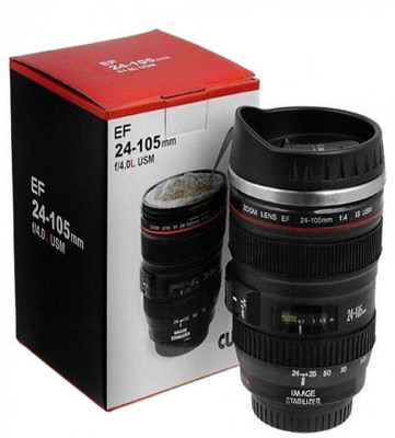 

ALTG Camera Lens Shape Stainless Steel Mug(250 ml), Black
