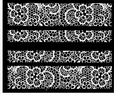 

STZ 5 Sheets Of White 3D Lace Nail Art Sticker DIY Nail Decoration Decals(white)