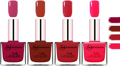 

Lady Fashion Extra Shine Extra Long Stay Chip Resistant Nail Polish Maroon,Coffee,Dark Red,Sweet Red(Pack of 4)