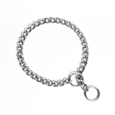 

Petlicious & More Chrome Plated Dog Choke Chain Dog Collar Chain Choke Chain Training Collar Training Chain - 22 Inch Collar / 2 cm Thick Dog Collar & Chain(, Steel