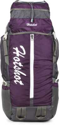 

Hot Shot Waterproof Hiking Trekking Bag Camping Rucksack - 70 L(Purple, Grey), Grey;purple