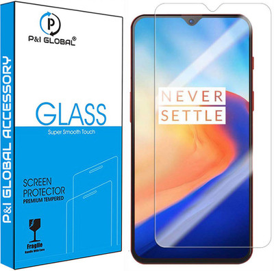P&I GLOBAL Tempered Glass Guard for OnePlus 6T(Pack of 2)