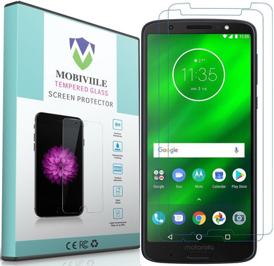 MOBIVIILE Tempered Glass Guard for Motorola Moto G6 Plus(Pack of 2)