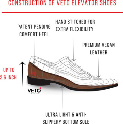 

VETO Elevator Shoes Monk Strap For Men(Brown