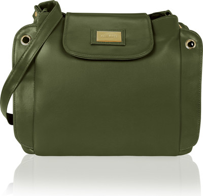 

Kleio Women Formal, Casual Green Leatherette Sling Bag