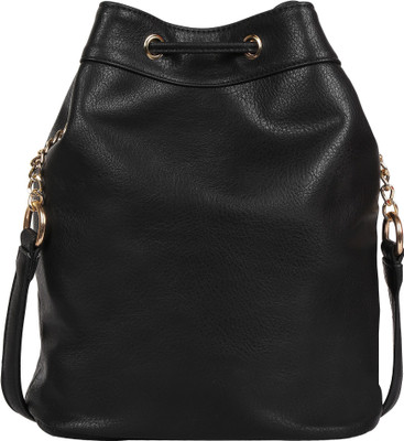 Lychee Bags Black Sling Bag LBHBPU101BLK