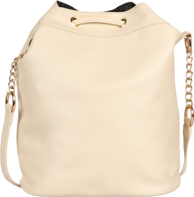 

Lychee Bags Women Casual Beige PU Sling Bag