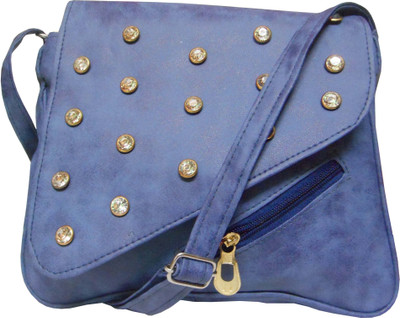 

Viniyog Girls Evening/Party, Casual, Formal Blue PU Sling Bag