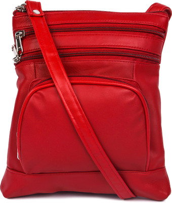 

Leather 11 Women Casual Red Genuine Leather Shoulder Bag