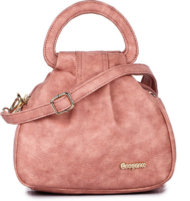 

ELEEGANCE Women Formal Pink PU Sling Bag