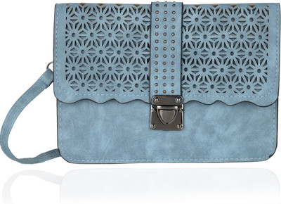 

LADA Girls Casual, Evening/Party Blue Synthetic Leather Sling Bag