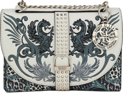 

Guess Women Casual Blue PU Sling Bag