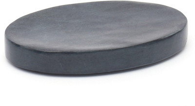 

Organic Home Grey Soapstone Soap Dish with Black Polish(Multicolor)