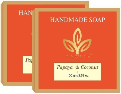 

Org'era Handmade butter soap Papaya and Coconut(200 g, Pack of 2)