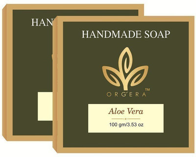 

Org'era Handmade sugar soap aloe vera(200 g, Pack of 2)