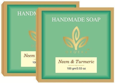

Org'era Handmade soap neem and turmeric(200 g, Pack of 2)