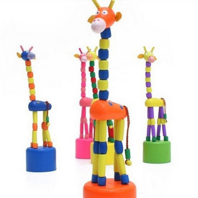 

Kalaplanet Wooden Giraffe Rocking Toy - Set of 4(Multicolor)