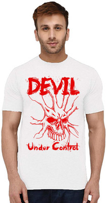 Aseria Printed, Graphic Print, Typography Men Round Neck White T-Shirt