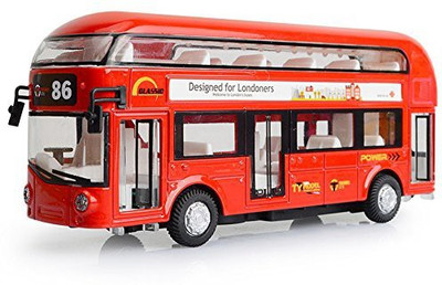 

DD RETAIL Kid's Luxury Pull Back Double Decker London Bus with Light and Music(Multicolor)