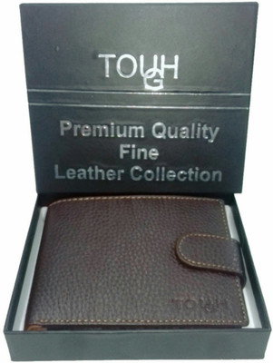 

TOUGH Men Brown Genuine Leather Wallet(6 Card Slots)