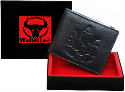 

WalletLee Men Black Genuine Leather Wallet(1 Card Slot)