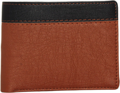 Wildland Men Black, Tan Artificial Leather Wallet(6 Card Slots)