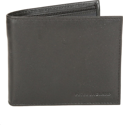 

Peter England Men Black Genuine Leather Wallet(6 Card Slots)