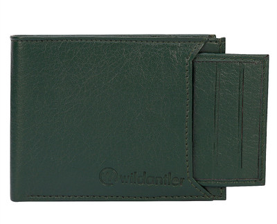 

Wildantler Men Green Genuine Leather Wallet(6 Card Slots)