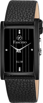 

fascino Analog Square Black Dial Slim Watch with Leather Belt FCW 1134-BLK Watch - For Men