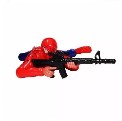 

Bestie Toys Spiderman crawling toy with gun shoot and light for kids(Multicolor)