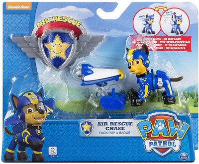 

Paw Patrol Air Rescue Chase Pack Pup And Badge(Blue)