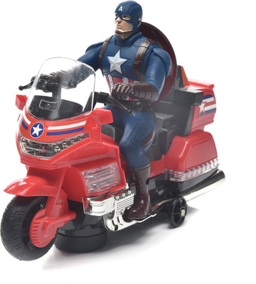 

toy central Captain America Action Figure with Bike(Multicolor)