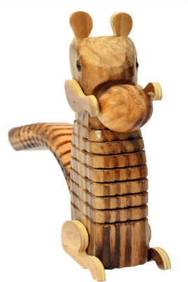 Craft Trade Wooden Squirrel Toy showpiece(Brown)