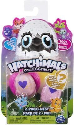 

Hatchimals CollEGGtibles 2-Pack + Nest Season 2 Children Toy Play Fun Kids Gift(Multicolor)