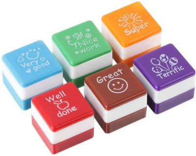 

Way Beyond 6 pcs Motivational Stamp Kit for School Children, Rewards Stamps(No Ink Pad Included)