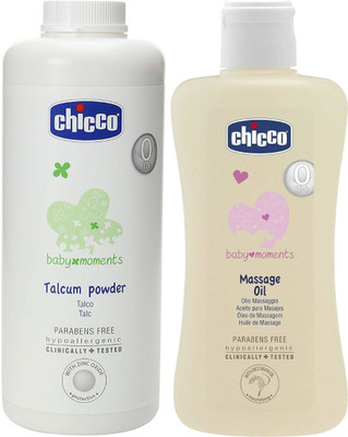 

Chicco Baby Powder 500gm and Baby Massage Oil 200ml(White)