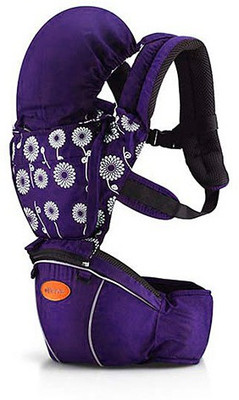 

Kiddale Ergonomically Designed Baby Carrier(sling) XL with BABY HEAD PROTECTOR, DETACHABLE HIP SEAT and Shoulder Strap to give extra comfort to baby(upto 20kg) and parents Baby Carrier(Purple, Front carry facing out)