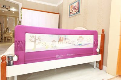 

Kiddale Bedrail : Extra Long (6x2.2 ft) Foldable Safety Guard to Protect Baby, Kids & Senior citizen from side falling with controller- Baby and Kids Products(Magenta)