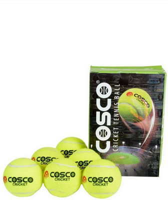 COSCO Light Weight (Pack of 6, Green) Cricket Tennis Ball(Standard, Pack of 6, Green)