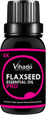 

VIHADO 5X PRO Flax seed Oil 100% Pure & Natural Essential Oil | Flaxseed Essential Oil | Flax seed Oil For Skin | Flaxseed Oil For Weight Loss | Cold Pressed Flax seed Oil |Organic Flaxseed Oil | Linseed Oil | Flaxseed Oil For Cooking | Lin seed oil - (30
