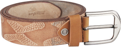 

Spairow Men Casual Brown Genuine Leather Belt, Maroon