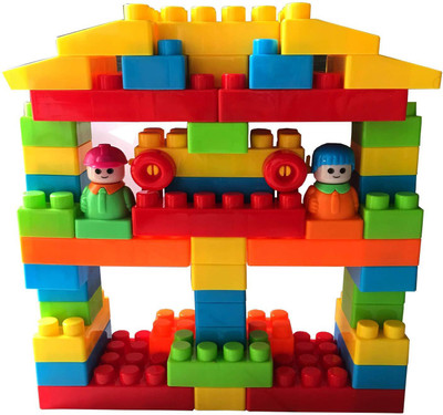 

Effe Shoppe 58PCS BUILDINGS BLOCKS WITH CARTOON TOY AND BAG FOR KIDS(Multicolor)