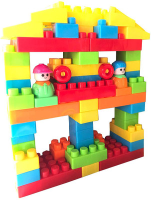 

Saisan Learning Blocks for Kids with Cartoon Figures Bag Packing, Best Gift Toy - (Set of 58 Pcs)(Multicolor)