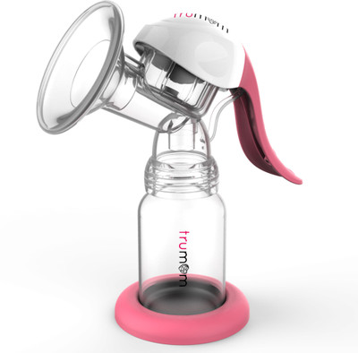

Trumom (USA) Comfort Baby BPA free Breast Milk Feeding Portable Pump With Temperature Indicator Ring - Manual(Pink)