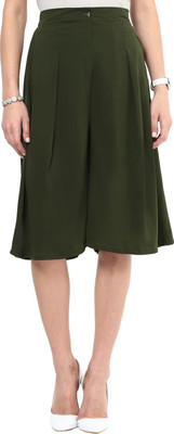 

Uptownie Lite Last Call Culottes Women's Dark Green Capri, Military green