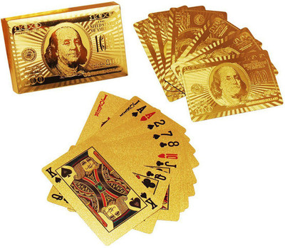 

Aryshaa Gold Plated Poker Playing Cards (Golden)