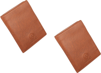 

LIMERENCE Unisex Artificial Leather Card Holder Combo Set of 2- TAN 15 Card Holder(Set of 2, Tan)