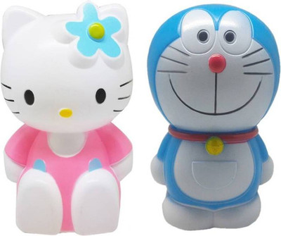 

AP Central Combo of Two Cute Hello Kitty And Doremon Piggy Bank Coin Bank(Multicolor)