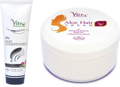 

Vitro Naturals Combo Pack of Aloe Hair Cream 175 gm, & Hair Conditioner(Set of 2)